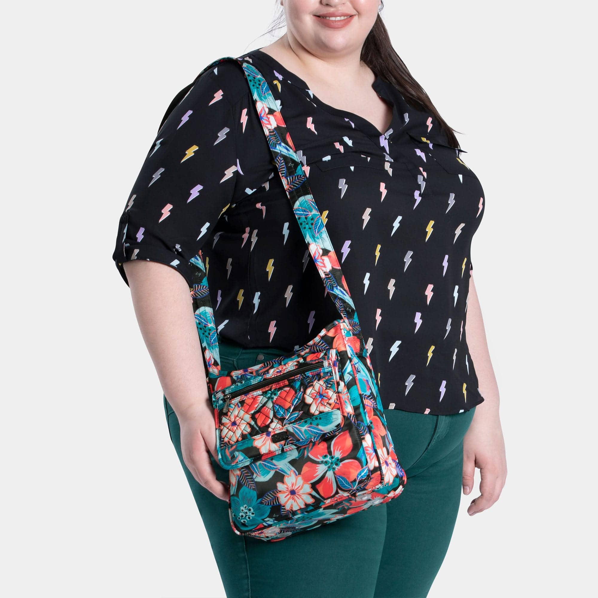 Hopscotch Crossbody Bag - - Hopscotch_ResortTropics_Model_b6578d5e-3b6b-4ee6-a208-1baae7ae209b